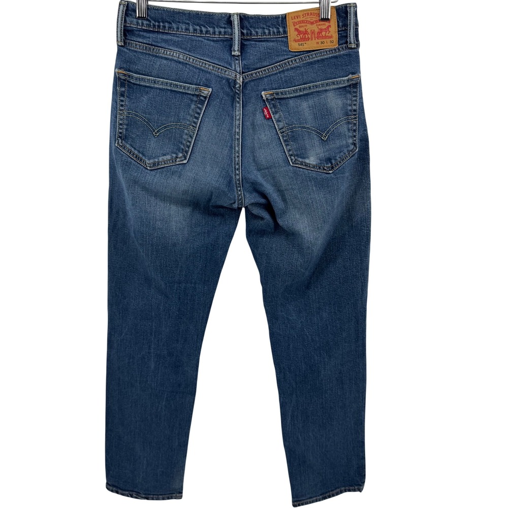 Levi's 541 Athletic Taper Jeans Mens 32x30 Blue Medium Wash Stretch Denim